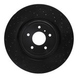 R1 Concepts 08-21 Nissan 350Z Front Right Drilled Black Brake Rotor by R1 Concepts RNC-623-68012R
