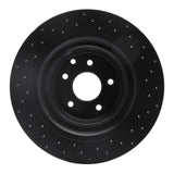 R1 Concepts 08-20 Nissan 350Z Rear Left Drilled Black Brake Rotor by R1 Concepts RNC-623-68013L