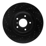 R1 Concepts 05-14 Infiniti FX35 Front Right Drilled Black Brake Rotor by R1 Concepts RNC-623-68014R