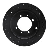 R1 Concepts 92-04 Dodge Colt Rear Left Drilled Black Brake Rotor by R1 Concepts RNC-623-72021L