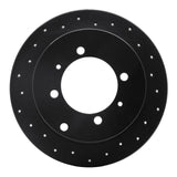 R1 Concepts 92-04 Dodge Colt Rear Left Drilled Black Brake Rotor by R1 Concepts RNC-623-72021L