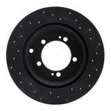 R1 Concepts 94-95 Mitsubishi Eclipse Rear Left Drilled Black Brake Rotor by R1 Concepts RNC-623-72029L