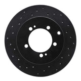 R1 Concepts 94-95 Mitsubishi Eclipse Rear Left Drilled Black Brake Rotor by R1 Concepts RNC-623-72029L