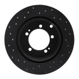 R1 Concepts 94-95 Mitsubishi Eclipse Rear Right Drilled Black Brake Rotor by R1 Concepts RNC-623-72029R