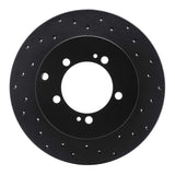 R1 Concepts 94-95 Mitsubishi Eclipse Rear Right Drilled Black Brake Rotor by R1 Concepts RNC-623-72029R