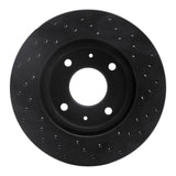 R1 Concepts 04-04 Mitsubishi Lancer Front Left Drilled Black Brake Rotor by R1 Concepts RNC-623-72039L
