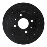 R1 Concepts 04-04 Mitsubishi Lancer Front Left Drilled Black Brake Rotor by R1 Concepts RNC-623-72039L