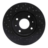 R1 Concepts 04-04 Mitsubishi Lancer Front Right Drilled Black Brake Rotor by R1 Concepts RNC-623-72039R