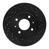 R1 Concepts 04-04 Mitsubishi Lancer Front Right Drilled Black Brake Rotor by R1 Concepts RNC-623-72039R