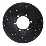 R1 Concepts 79-86 Plymouth Arrow Pickup Front Right Drilled Black Brake Rotor by R1 Concepts RNC-623-72047R