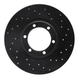 R1 Concepts 79-86 Plymouth Arrow Pickup Front Right Drilled Black Brake Rotor by R1 Concepts RNC-623-72047R
