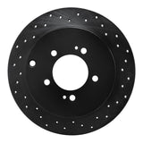 R1 Concepts 07-15 Mitsubishi Lancer Rear Right Drilled Black Brake Rotor by R1 Concepts RNC-623-72062R