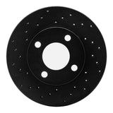 R1 Concepts 78-92 Audi 100 Front Left Drilled Black Brake Rotor by R1 Concepts RNC-623-73000L