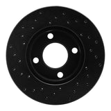 R1 Concepts 78-92 Audi 100 Front Right Drilled Black Brake Rotor by R1 Concepts RNC-623-73000R