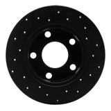 R1 Concepts 80-91 Audi 200 Rear Left Drilled Black Brake Rotor by R1 Concepts RNC-623-73002L