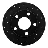 R1 Concepts 80-91 Audi 200 Rear Left Drilled Black Brake Rotor by R1 Concepts RNC-623-73002L