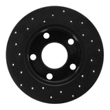 R1 Concepts 80-91 Audi 200 Rear Right Drilled Black Brake Rotor by R1 Concepts RNC-623-73002R