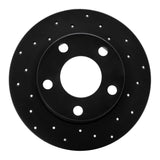 R1 Concepts 80-91 Audi 200 Rear Right Drilled Black Brake Rotor by R1 Concepts RNC-623-73002R