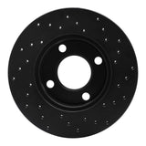 R1 Concepts 84-87 Audi 4000 Quattro Front Left Drilled Black Brake Rotor by R1 Concepts RNC-623-73005L