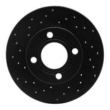 R1 Concepts 84-87 Audi 4000 Quattro Front Left Drilled Black Brake Rotor by R1 Concepts RNC-623-73005L