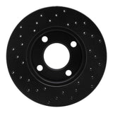 R1 Concepts 84-87 Audi 4000 Quattro Front Right Drilled Black Brake Rotor by R1 Concepts RNC-623-73005R