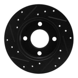 R1 Concepts 82-98 Audi 5000 Rear Right Drilled Black Brake Rotor by R1 Concepts RNC-623-73007R