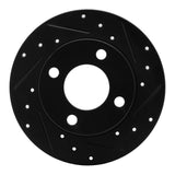 R1 Concepts 82-98 Audi 5000 Rear Right Drilled Black Brake Rotor by R1 Concepts RNC-623-73007R