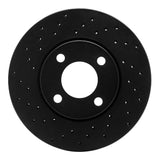 R1 Concepts 90-98 Audi 90 Front Left Drilled Black Brake Rotor