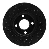 R1 Concepts 90-98 Audi 90 Front Right Drilled Black Brake Rotor by R1 Concepts RNC-623-73010R