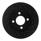 R1 Concepts 90-98 Audi 90 Front Right Drilled Black Brake Rotor by R1 Concepts RNC-623-73010R
