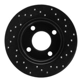 R1 Concepts 89-91 Audi 100 Rear Left Drilled Black Brake Rotor by R1 Concepts RNC-623-73012L