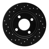 R1 Concepts 89-91 Audi 100 Rear Right Drilled Black Brake Rotor by R1 Concepts RNC-623-73012R