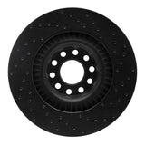 R1 Concepts 01-03 Audi S8 Front Left Drilled Black Brake Rotor by R1 Concepts RNC-623-73026L