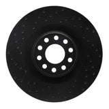 R1 Concepts 01-03 Audi S8 Front Left Drilled Black Brake Rotor by R1 Concepts RNC-623-73026L