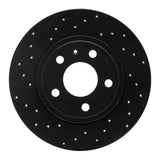 R1 Concepts 00-09 Audi A4 Quattro Rear Left Drilled Black Brake Rotor