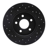R1 Concepts 00-09 Audi A4 Quattro Rear Right Drilled Black Brake Rotor by R1 Concepts RNC-623-73037R