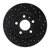 R1 Concepts 00-09 Audi A4 Quattro Rear Right Drilled Black Brake Rotor by R1 Concepts RNC-623-73037R