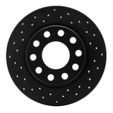 R1 Concepts 00-08 Audi A4 Quattro Rear Left Drilled Black Brake Rotor by R1 Concepts RNC-623-73045L