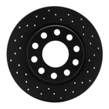 R1 Concepts 00-08 Audi A4 Quattro Rear Right Drilled Black Brake Rotor by R1 Concepts RNC-623-73045R