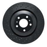 R1 Concepts 04-18 Audi A8 Rear Left Drilled Black Brake Rotor by R1 Concepts RNC-623-73046L