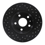 R1 Concepts 08-15 Audi TT Rear Left Drilled Black Brake Rotor by R1 Concepts RNC-623-73053L