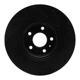 R1 Concepts 11-17 Audi A4 ALLROAD Front Left Drilled Black Brake Rotor by R1 Concepts RNC-623-73065L