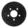 R1 Concepts 96-05 Audi A4 Quattro Rear Left Drilled Black Brake Rotor