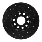R1 Concepts 05-22 Audi A3 Rear Left Drilled Black Brake Rotor by R1 Concepts RNC-623-74031L
