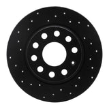 R1 Concepts 05-22 Audi A3 Rear Left Drilled Black Brake Rotor by R1 Concepts RNC-623-74031L