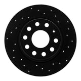 R1 Concepts 05-22 Audi A3 Rear Right Drilled Black Brake Rotor by R1 Concepts RNC-623-74031R