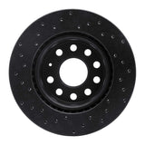 R1 Concepts 05-15 Volkswagen Jetta Sedan Front Right Drilled Black Brake Rotor by R1 Concepts RNC-623-74032R