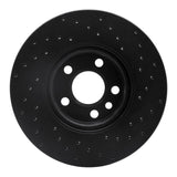 R1 Concepts 01-03 Volkswagen EuroVan Front Left Drilled Black Brake Rotor by R1 Concepts RNC-623-74045L