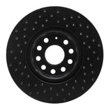 R1 Concepts 05-22 Audi A3 Front Right Drilled Black Brake Rotor by R1 Concepts RNC-623-74053R