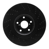R1 Concepts 07-11 Lexus GS350 Left Front Drilled Black Brake Rotor by R1 Concepts RNC-623-75023D